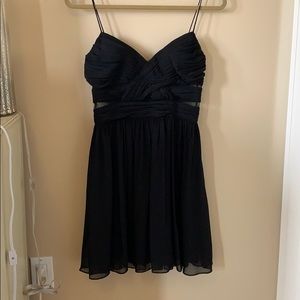 Black flowy mini dress